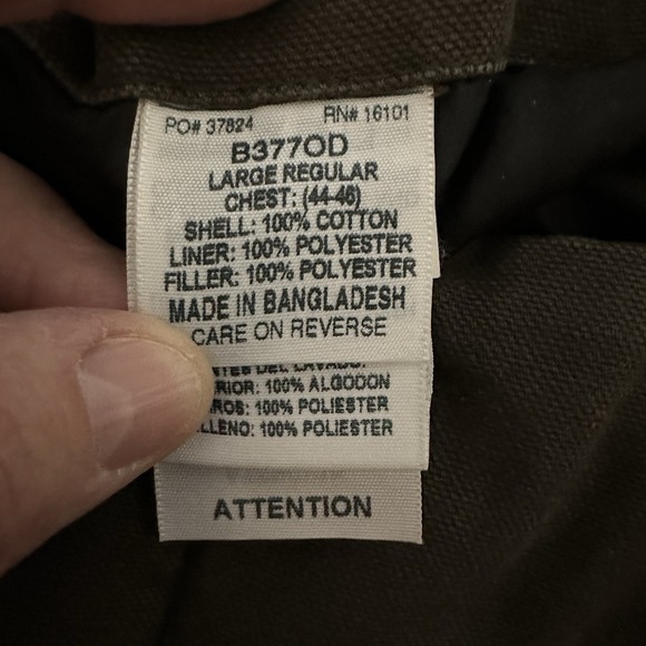 Berne Heartland Insulated Washed Duck Bin Overalls Large Regular Bark - Picture 5 of 16